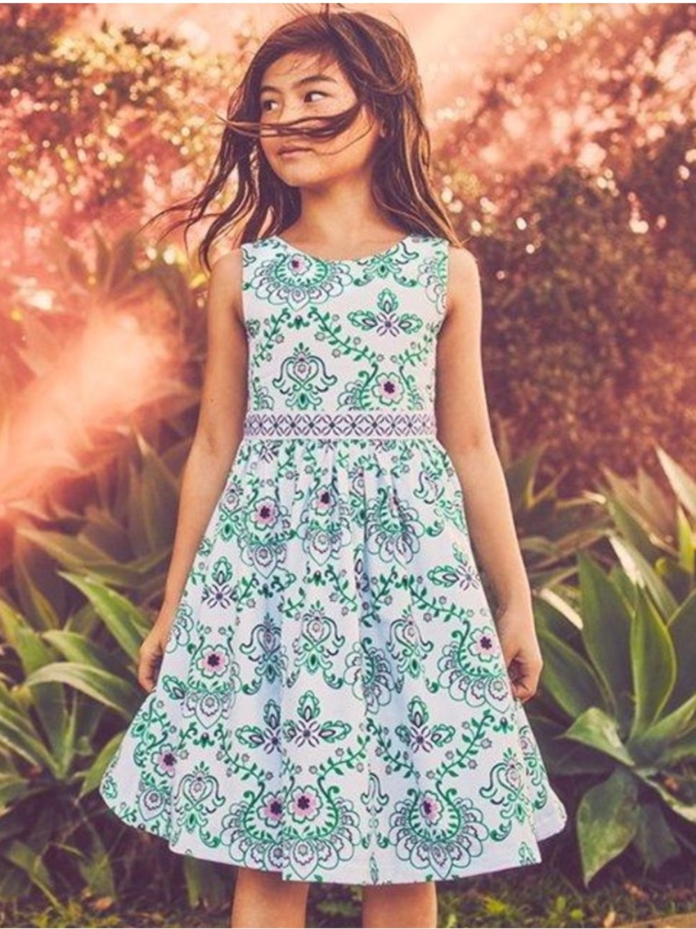 Janie and Jack Floral Cutout Back Dress | Sleeveless Size 5